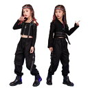 子供 ダンス 衣装 ヒップホップ カーゴパンツ ショートシャツ サルエルパンツ 軍パン Tシャツ 長袖スーツ キッズ ゆったり ストリート ズボン オシャレ ブ...