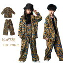 二点セット ヒョウ柄 ダンス 衣装 ヒップホップ ダンス衣装 キッズ 長袖スーツ ダンスパンツ ジャズ 子供服 女の子 男の子 ステージ衣装 普段着 派手 11...