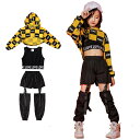 三点セット ダンス衣装 ブラック キッズ ヒップホップ ジャズ パーカー パンツ タンクトップ キッズ ジャズ 子供 カーゴパンツ 長袖トレーナー ジャズダンス ステージ衣装 練習着 ダンスパンツ 普段着 110~170CM WUDAO-112 海外通販(4)