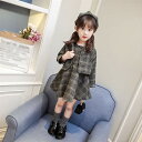 子供スーツ キッズ ワンピース コート 二点セット チェック Aライン コート かわいい 子供ワンピース 子供服 子供ドレス 結婚式 発表会..