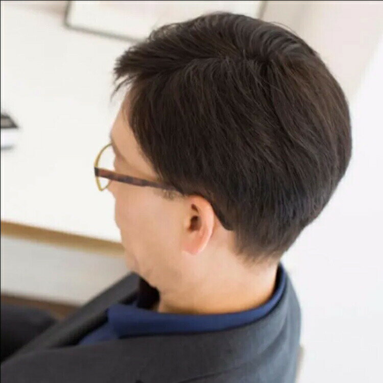 ナチュラル 男性用かつら フルウィッグ メンズ 人毛100％ウィッグ ショート 黒髪 人毛ウィッグ カツラ 医療用かつら 医療用帽子 送料無料 医療用ウィッグ 自然 人毛かつら jiafa-1961-gg 海外通販