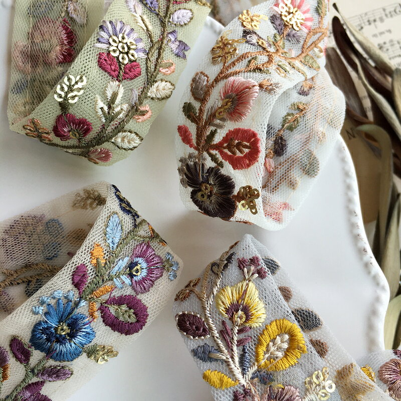 【25cm】 インド刺繍リボン 刺繍リボン インドリボン リボン インド おしゃれ ピアス イヤリング ハンドメイド 手芸 アクセサリー 材料 素材 パーツ 手芸 バレッタ カチューシャ チャーム