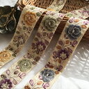 【25cm】インドリボン フラワー 小花 花 ショルダー ストラップ ブレード リボン インド刺繍リボン ハンドメイド 手芸 アクセサリー 材料 素材 パーツ ...