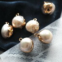 【1個】パール 淡水パール ピアス イヤリング アクセサリー パーツ ハンドメイド アクセサリーパーツ 手芸 アクセ 素材 軽い おしゃれ おすすめ 接続パーツ...