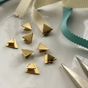 【4個セット】トライアングル リボン留め はさむ 三角 サンドパーツ サンド 真鍮 つなぎパーツ デザインパーツ ブラス メタル パーツ スペーサー ハンドメイ...
