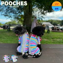 【レビュー投稿で200円クーポン】犬服 接触冷感 ロンパース カバーオール チューリップ UV pooches プーチーズ つなぎ 汚れ防止 アウトドア 水遊び スルスル生地 お散歩 ドッグラン おしゃれ かわいい 日本製 SS/S/M/L/LL 着せやすい 速乾 縦横 伸び率200% 小型犬 足つき
