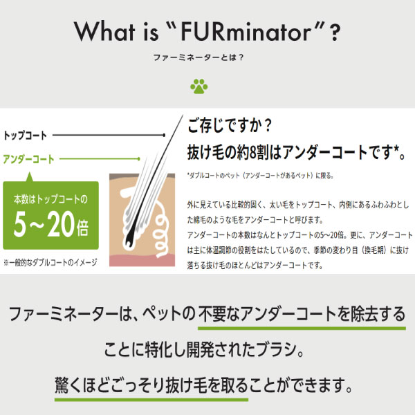 ファーミネーター（FURminator） 小型犬 S 長毛種用 犬 ブラシ スリッカーブラシ 抜け毛予防 抜け毛対策 アンダーコート