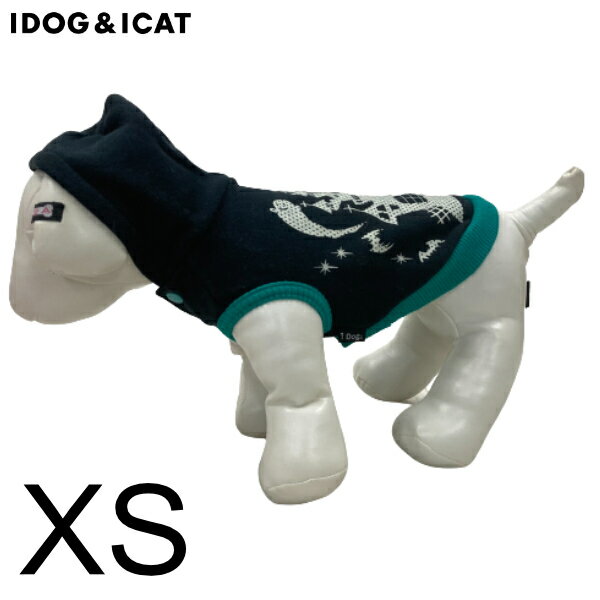 商品名 IDOGゴーストハウスパーカー　XSサイズ 商品説明 蓄光反射プリント！ 光を当てて蓄えると発光します。反射機能もあるのでダブルで安心☆ 有害物質は含有していません。首元にスナップボタンがあり着脱しやすい♪ ハロウィンの街並みをワンちゃんと一緒に楽しみましょう♪ ■XSサイズ：首回り約22cm　胴回り約29cm　着丈19.5cm　前着丈14cm ※ワンちゃんの体型によりフィッティングが異なりますます。 ■素材：綿100％ ■お取り扱いについて ・濃色品の場合、他のものと分けてネットに入れて洗濯して下さい。 ・湿ったままの放置、装着、摩擦致しますと色落ち・色移りの可能性がございます。 ※特に白色系のペットにはご注意ください。 ※ご使用のパソコンや携帯電話のモニターによって、表示される色合いが若干異なる場合がございます。 メーカー iDog&iCat 発送について 当日発送致します。