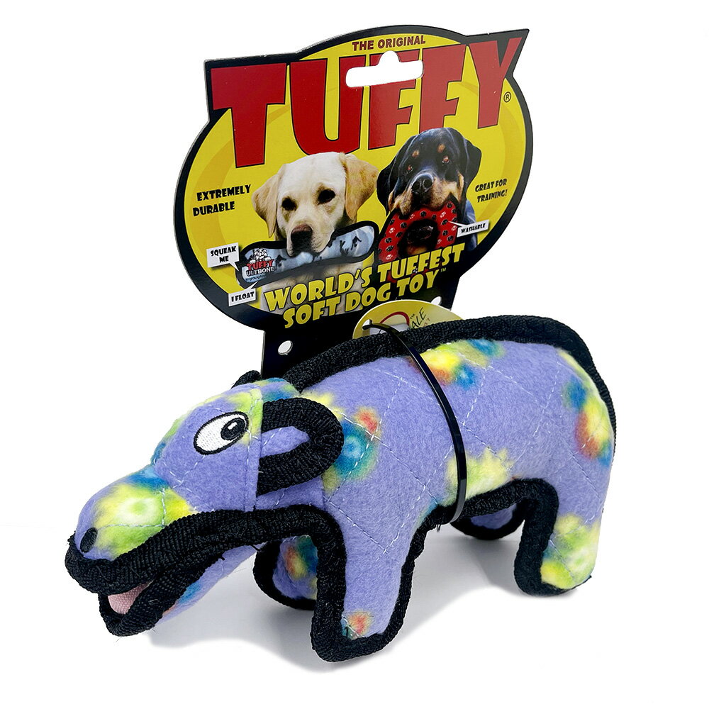 タフィ TUFFY ZOO カバのヒルダ ジュニア強いおもちゃ 犬のおもちゃ 頑丈 ぬいぐるみ 丈夫 長持ち 大きい 中型犬 おもちゃ 可愛い