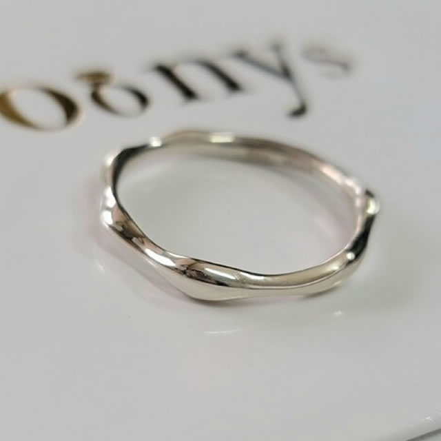 【受注製作】重ね付け リング ウェーブリング シルバーリング レディース 1号〜19号 シルバー 細いリング ピンキーリング 2号 華奢 指輪 5号 華奢リング シンプル おしゃれ 普段使い 細い 指輪レディース 大人 かわいい カジュアル ギフト プレゼント 送料無料 3