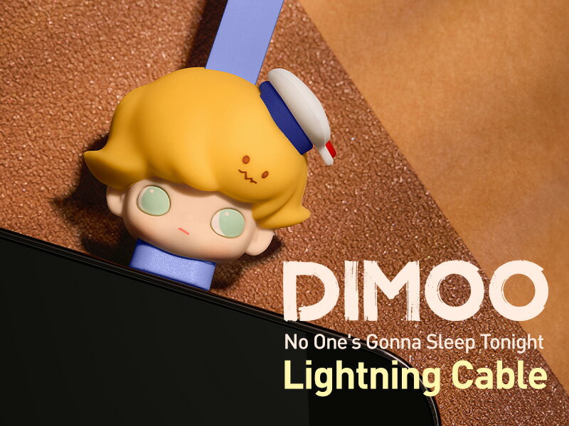 DIMOO No One's Gonna Sleep Tonight シリーズ iPhoneケーブル【ピース】