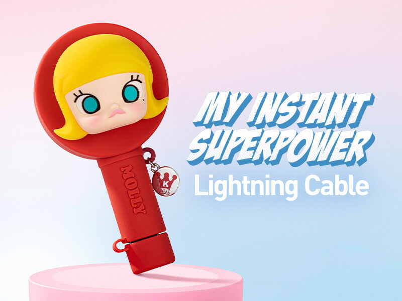 MOLLY My Instant Superpower シリーズ iPhoneケーブル【ピース】