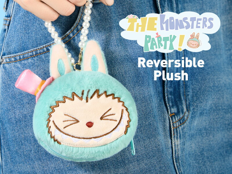 POP MART THE MONSTERS Party シリーズ リバーシブルぬいぐるみ【ピース】のサムネイル