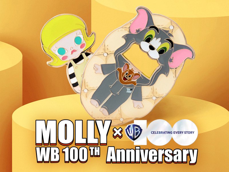 MOLLY × Warner Bros. 100th Anniversary シリーズ バッジ【ピース】