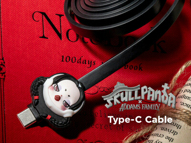 SKULLPANDAtimes;THEADDAMSFAMILYシリーズTYPE-Cケーブル