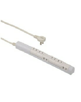 Rakuten - OHM（オーム電機） 回転スリムタップ（6個口/1.5m/ホワイト） 4971275051850 HS-T61C5S3-W [ホワイト]