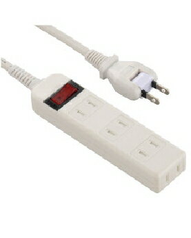 Rakuten - OHM（オーム電機） ブレーカー・シャッター付 安全タップ（4個口/1m/ホワイト） 4971275050327 HS-TV41S