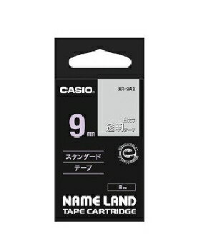 CASIO(カシオ) ネームランド透明テープ 白文字9mm 4971850128168 XR-9AX CASIO(カシオ) ネームランド透明テープ 白文字9mm 4971850128168 XR-9AX