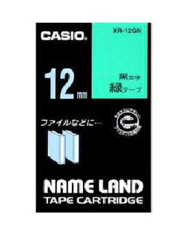 Casio （Nameland） - CASIO（カシオ） ネームランドテープ スタンダード12mm 4971850123668 XR-12GN