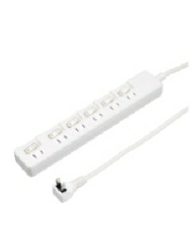 Rakuten - YAZAWA（ヤザワ） 6個口節電タップ2m ホワイト 4966307287369 H8S662WH [ホワイト]