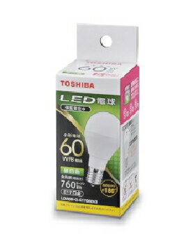 TOSHIBA（東芝） LED電球 小形電球型 60W相当 【昼白色】 4580625138587 LDA6N-G-E17S60V2 [昼白色]