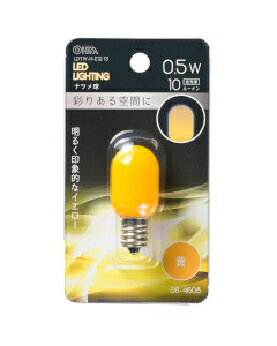 LED灯泡 - OHM（オーム電機） LEDナツメ球（装飾用/0.5W/10lm/黄色/T20/E12/イエロー） 4971275646087 LDT1Y-H-E12 13
