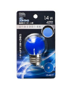 Rakuten - OHM（オーム電機） LEDミニボール球（装飾用/1.4W/4lm/青色/G40/E26） 4971275646773 LDG1B-H 13
