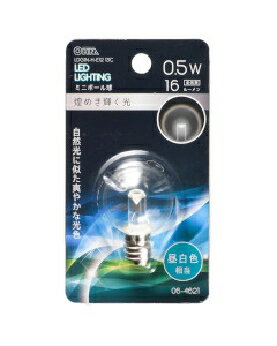 Rakuten - OHM（オーム電機） LEDミニボール球（装飾用/0.5W/16lm/クリア昼白色/G30/E12） 4971275646216 LDG1N-H-E12 13C