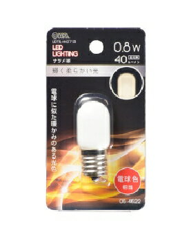 OHM（オーム電機） LEDナツメ球（装飾用/0.8W/40lm/電球色/T20/E17） 4971275646223 LDT1L-H-E17 13