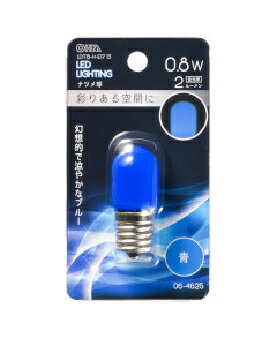 Rakuten - OHM（オーム電機） LEDナツメ球（装飾用/0.8W/2lm/青色/T20/E17） 4971275646254 LDT1B-H-E17 13