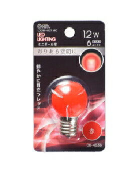 Rakuten - OHM（オーム電機） LEDミニボール球（装飾用/1.2W/8lm/クリア赤色/G30/E17） 4971275646360 LDG1R-H-E17 14C