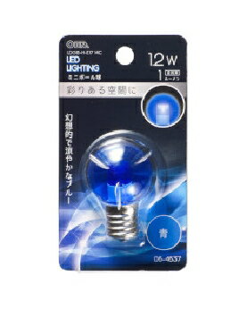 Rakuten - OHM（オーム電機） LEDミニボール球（装飾用/1.2W/1lm/クリア青色/G30/E17） 4971275646377 LDG1B-H-E17 14C