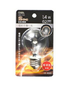 Rakuten - OHM（オーム電機） LED電球（装飾用/1.4W/62lm/クリア電球色/PS/E26） 4971275646896 LDA1L-H 13C