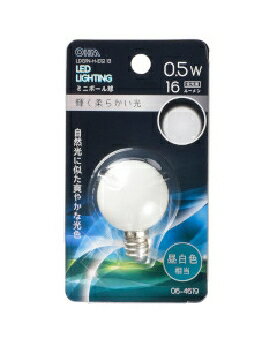 OHM（オーム電機） LEDミニボール球（装飾用/0.5W/16lm/昼白色相当/G30/E12） 4971275646193 LDG1N-H-E..