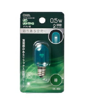 OHM（オーム電機） LEDナツメ球（装飾用/0.5W/2lm/緑色/T20/E12/クリアグリーン） 4971275646117 LDT1G-H-E12 13C