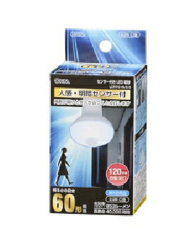 Rakuten - OHM（オーム電機） LED電球（60形相当/853lm/昼光色/E26/人感・明暗センサー付） 4971275607903 LDR7D-W/S 9 [昼光色]