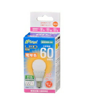 Rakuten - OHM（オーム電機） LED電球 小形（60形相当/787lm/6.4W/電球色/E17/全方向配光240°/密閉器具対応/断熱材施工器具対応） 4971275643352 LDA6L-G-E17 IS22