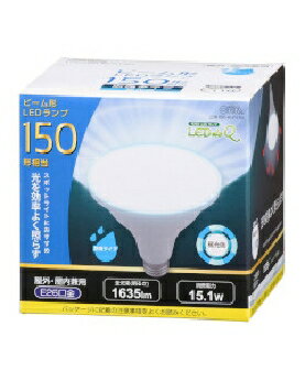 Rakuten - OHM（オーム電機） LED電球 ビームランプ形 広角（150形相当/1635lm/昼光色/E26/防雨タイプ） 4971275634183 LDR15D-W/P150 [昼光色]