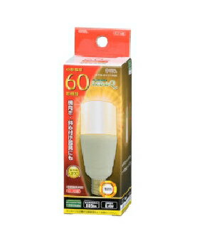 OHM（オーム電機） LED電球 T形（小形60形相当/805lm/電球色/E17/全方向270°/密閉形器具対応/断熱材施工器具対応） 4971275637399 LDT6L-G-E17 IG92 