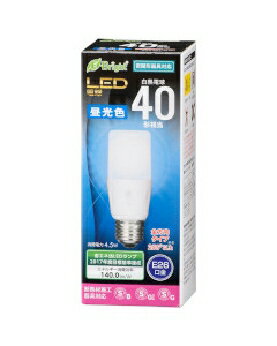 Rakuten - OHM（オーム電機） LED電球 T形（40形相当/630lm/昼光色/E26/全方向配光255°/断熱材施工器具対応/密閉形器具対応） 4971275636101 E-Bright LDT5D-G IS21 [昼光色]