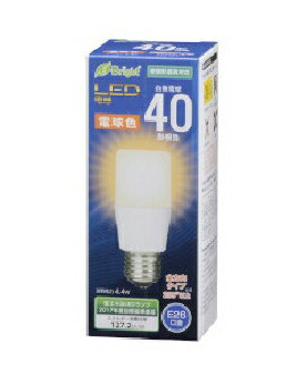 OHM（オーム電機） LED電球 T形（40形相当/560lm/電球色/E26/全方向配光255°/密閉形器具対応） 4971275636057 E-Bright LDT4L-G AG20 [電球色]