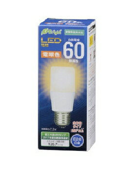 Rakuten - OHM（オーム電機） LED電球 T形（60形相当/900lm/電球色/E26/全方向配光255°/密閉形器具対応） 4971275636071 E-Bright LDT7L-G AG20 [電球色]