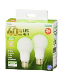 OHM（オーム電機） LED電球（40形相当/590lm/昼白色/E26/全方向配光280°/密閉形器具対応/2個入） 4971275647053 LDA5N-G AG52 2P
