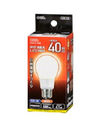 OHM（オーム電機） LED電球（40形相当/Ra84/488lm/電球色/E26/全方向配光310°/密閉形器具対応） 4971275637573 LDA4L-G AG95