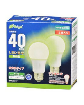 Rakuten - OHM（オーム電機） LED電球（40形相当/533lm/4.4W/昼白色/E26/全方向配光260°/密閉形器具対応/2個入り） 4971275643505 LDA4N-G AG27 2P