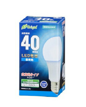 Rakuten - OHM（オーム電機） LED電球（40形相当/569lm/昼光色/E26/全方向配光260°/密閉形器具対応） 4971275643420 E-Bright LDA4D-G AG27 [昼光色]