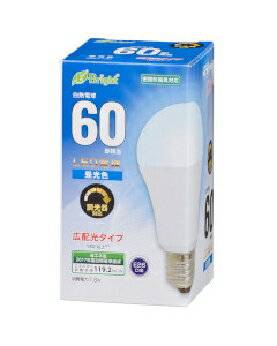 Rakuten - OHM（オーム電機） LED電球（60形相当/930lm/昼光色/E26/広配光180°/密閉形器具対応/調光器対応） 4971275636200 E-Bright LDA8D-G/D AS20 [昼光色]