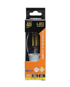 Rakuten - OHM（オーム電機） LEDフィラメントタイプ電球 シャンデリア球 クリア（40形相当　電球色　E12） 4971275634565 LDC3L-E12 C6