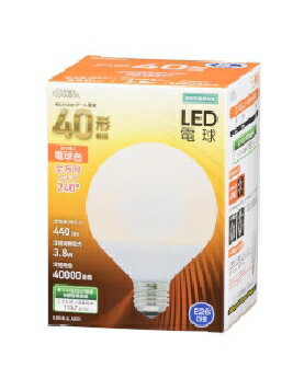 Rakuten - OHM（オーム電機） LED電球 ボール球形（40形相当/440Lm/3.8W/電球色/E26/全方向配光240°/密閉形器具対応） 4971275631618 LDG4L-G AG51