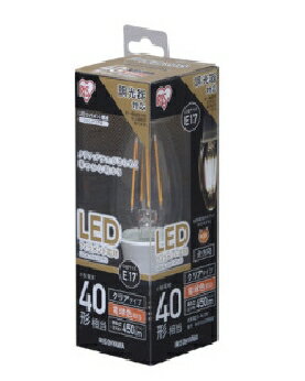 IRISOHYAMA（アイリスオーヤマ） LEDフィラメント電球 E17 40形相当 電球色 調光 4967576248587 ECOHiLUX LDC4L-G-E17/D-FC [電球色]